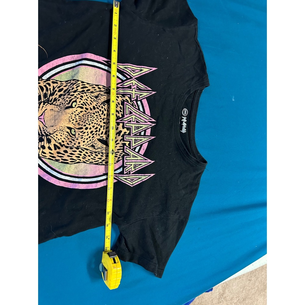 Def Leppard Leopard Print Graphic Tee Black Wonder Nation XX Large 18 CHILD - Picture 3 of 4